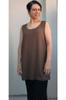 Women's Style Big Size T-Shirt Light Brown Thick Strap Combed Cotton Viscose T-Shirt