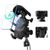 Smartphone Handlebar Mount 15W Wireless Charger Shockproof Bike Cellphone Support Anti-Theft Motorbike Phone Bracket Waterproof