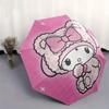My Melody, Kawaii Automatic Opening and Closing Parasol Compact Travel umbrella with 8 Ribs for Women and Men Ideal Birthday/Christmas Gift,