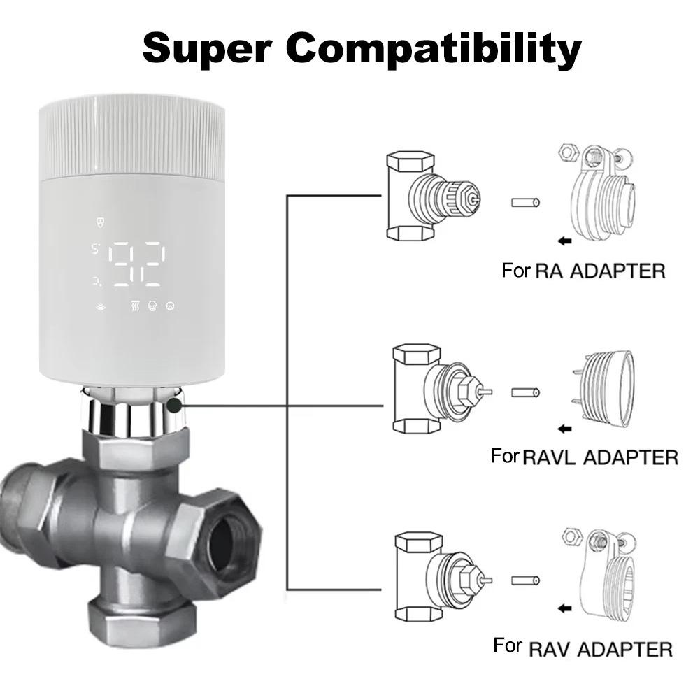 Thermostat Adapter Set For RA For RAV For RAVL M30x1.5mm Water Heating Valve Electronic Radiator Thermostats Heating System