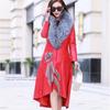 High Quality Fashion New Fur Women Medium Long Windbreaker Coat Mink Cotton Leather Black Red