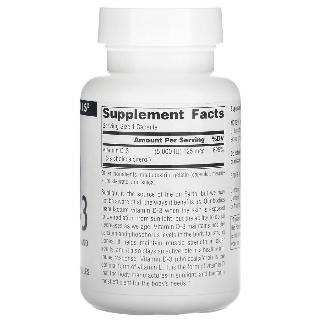 Source Naturals, Витамин D-3, 5000 МЕ, 120 капсул