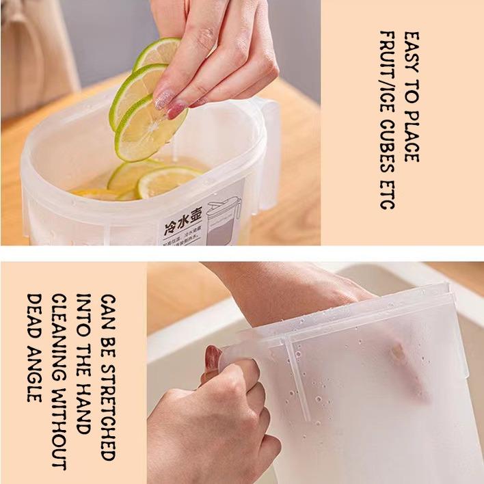 2500 мл чайник для холодной воды бытовой пластиковый прозрачный чайник для фруктового чая белый чайник для кипяченой воды