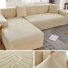 Jacquard Waterproof Sofa Covers Corner Thick Sofa Slipcover Elastic Solid Color Couch Cover For Living Room 1 /2 /3 /4 Seater