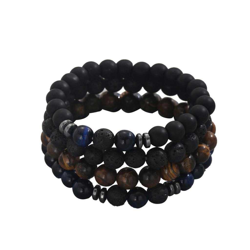 Новый геометрический плетеный браслет, индивидуальный дизайн из натурального камня, мужские и женские браслеты, универсальные украшения в стиле хип-хоп.