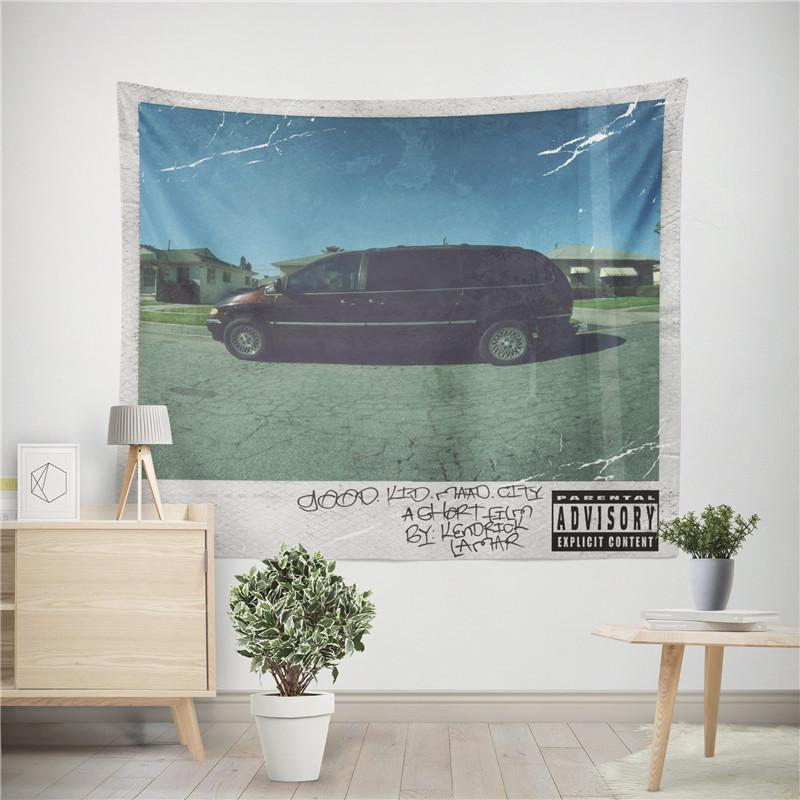 Aertemisi Good Kid MAAD City Кендрик Ламар Гобелен Настенное Искусство для Спальни Гостиной Декор Студенческое Общежитие Вечеринка