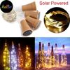 Солнечная энергия бутылки вина огни светодиодные струны медный провод украшения дома партии