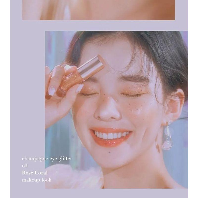 Peach C - Champagne Eye Glitter #03 Rose Coral Bundle Set