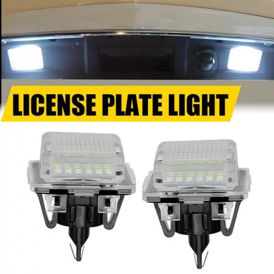 2PCS 18LED White License Plate Tag 6000K Light For Benz Mercedes W204 W212 W221