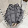 Womens Short Hooded Cotton Puffer Coat 2026 Winter Loose Fit Warm Jacket Petite Girls