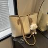 Простая большая женская сумка Осень Зима Винтажная универсальная сумка через плечо Большая вместимость Сумка-тоут для通勤