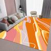 Оранжевые ковры большой площади для гостиной, скандинавский абстрактный стиль, украшение, ковер для спальни, нескользящий, моющийся, прикроватный коврик для лаунжа, дивана