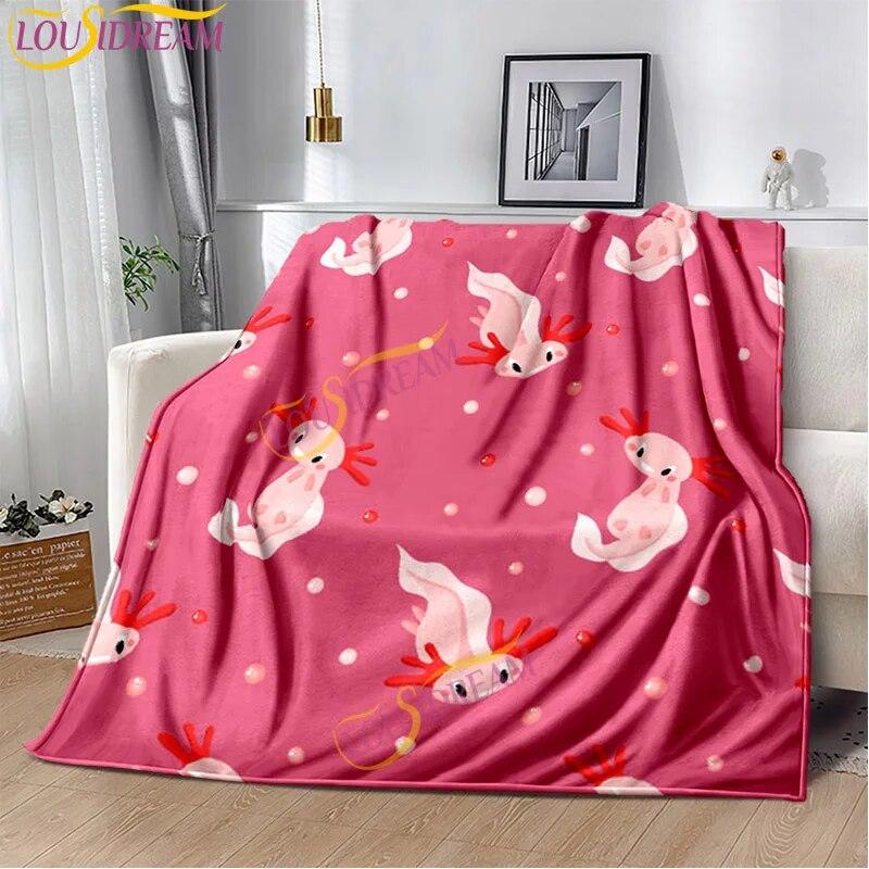 Мягкое плюшевое постельное белье с изображением животных Ajolote, диван для гостиной, спальня, кровать, одеяла для пикника, милое подарочное одеяло с принтом аксолотля