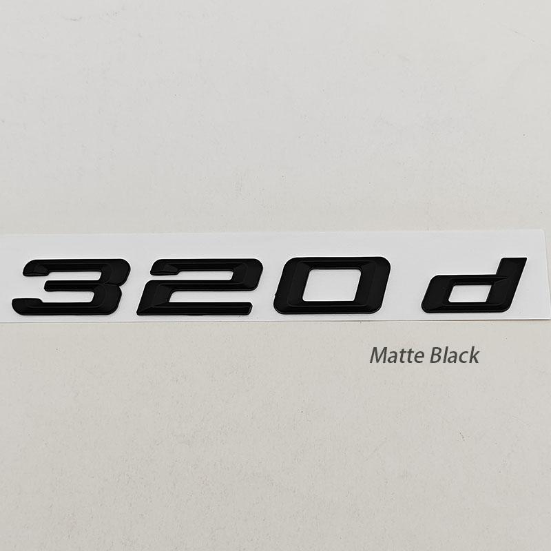 3D ABS Matte Black Car Letters Logo 320d 320i Emblem Sticker Rear Trunk Badge For BMW 320d 320i E90 E91 F30 F31 Auto Accessories ia2