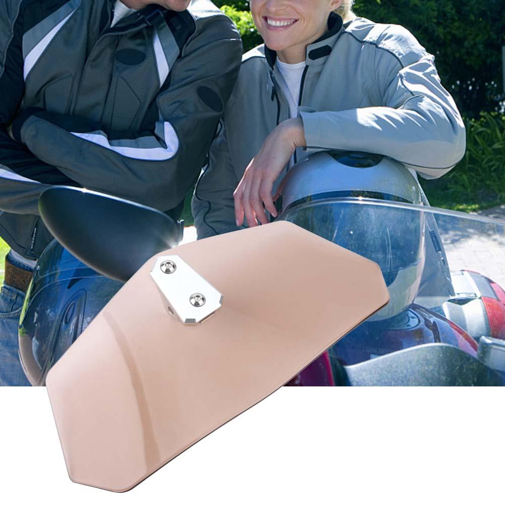 Universal Motorcycle Adjustable Windscreen Wind Deflector Windshield (Tawny)