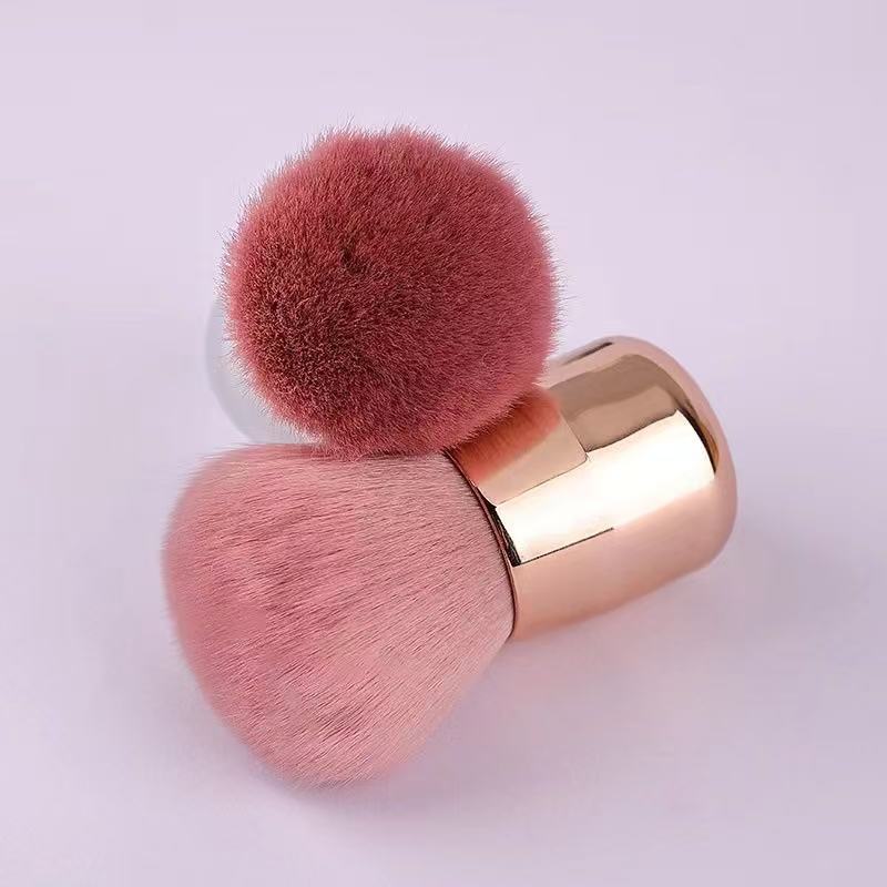Mushroom Head Loose Powder Brush Full Set Large Honey Powder Blush Brush Beauty Tool Soft Hair Makeup Brush Pink Setting Brush