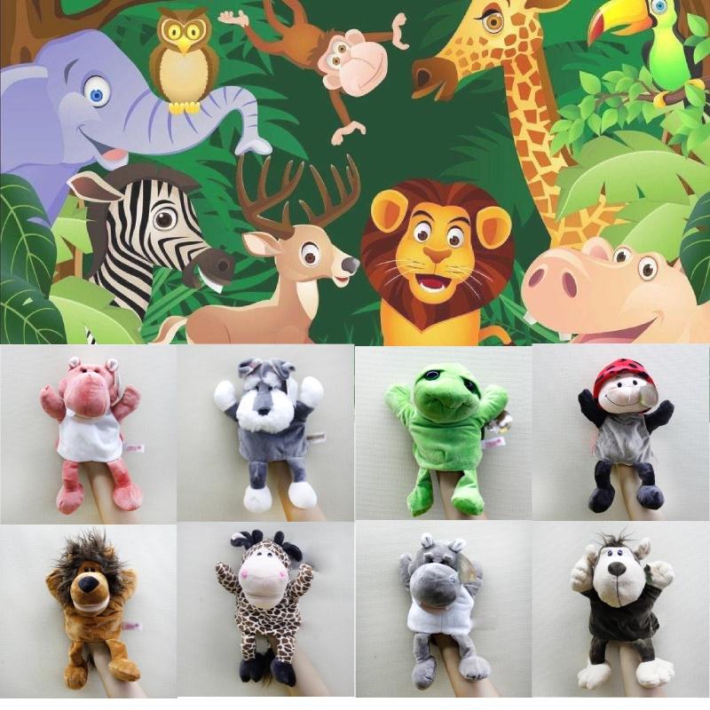 Interactive Animal Plush Toys Cartoon Hand Puppets For Early Learning