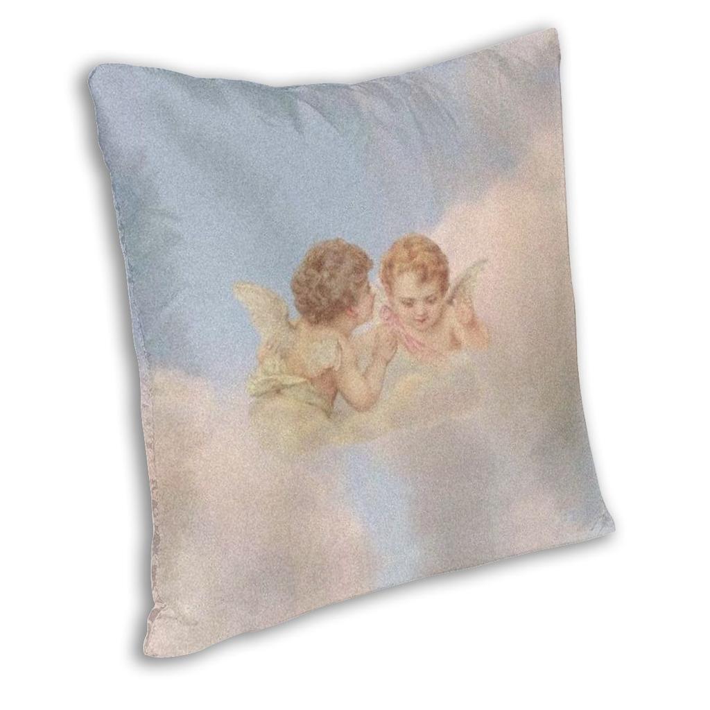 Наволочка Декор Подушка Ренессанс Облачные Ангелы Крылья Накидка на Подушку Декоративная Подушка для Дома Полиэстер Двусторонняя Печать