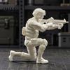 DIY Неокрашенная модель, 3D-печатная фигурка солдата спецназа, Тактическая модель в коленно-локтевой позе, Пустая модель для покраски, Настольный декор, Подарок для любителей военной тематики