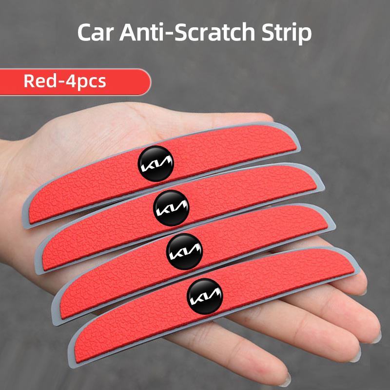 4Pcs Car Door Anti-collision Protective Strips Rubber Rearview Mirror Anti-scratch Glue Sticker For KIA Ceed Sportage Rio K5 K2