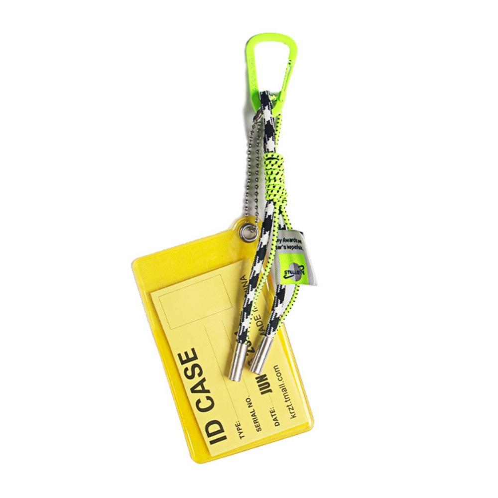 Флуоресцентный цветной ремешок для удостоверения личности из ПВХ-материала, держатель для удостоверения личности, ремешок для ключей