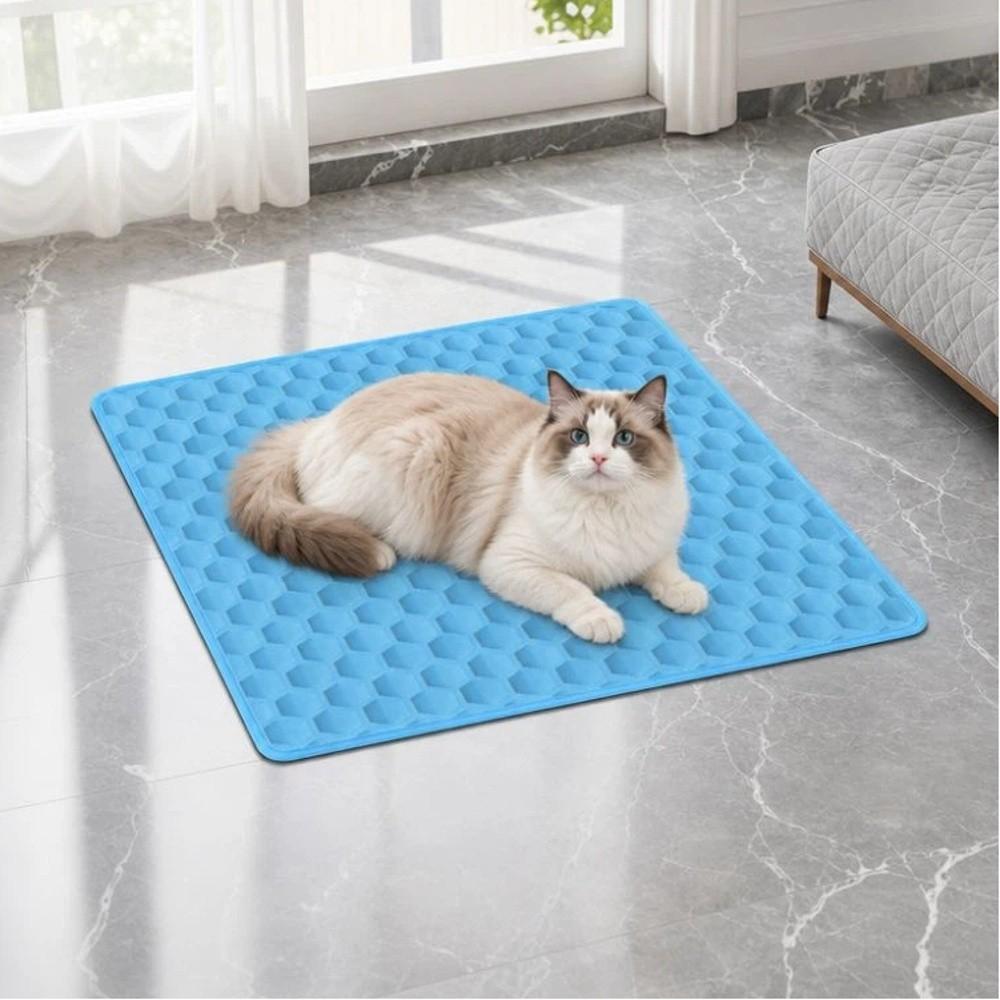 Washable Summer Dog Cooling Mat Breathable Ice Silk Blanket  For Cat Small Medium Dogs