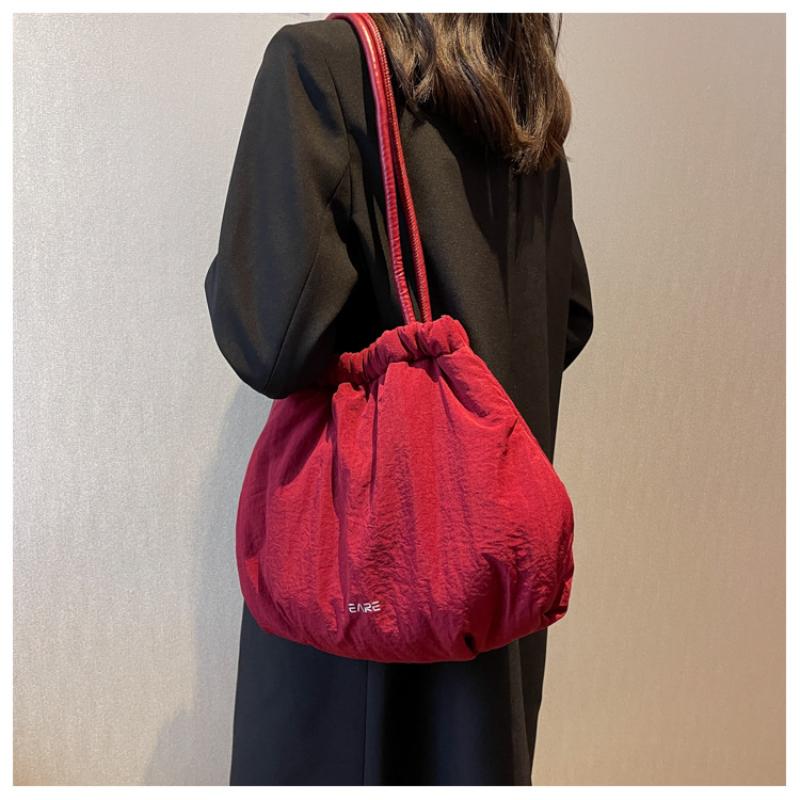 Женская повседневная пушистая сумка, большая вместительная сумка на одно плечо, хлопковая сумка, ультралегкая сумка на плечо