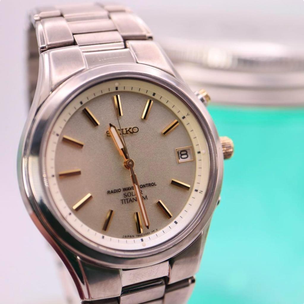 [USED] SEIKO Date Round Solar Women's Watch 1234