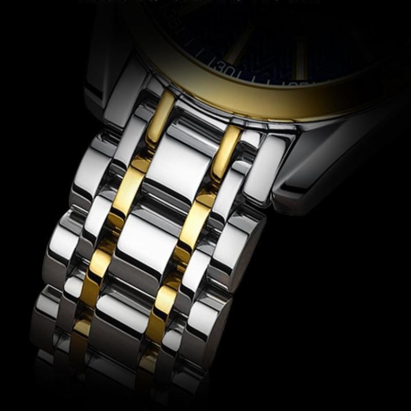 2024 Новые мужские часы, водонепроницаемые светящиеся модные высококлассные часы с календарем, стальной ремешок, изысканные часы с пульсирующей шкалой и циферблатом