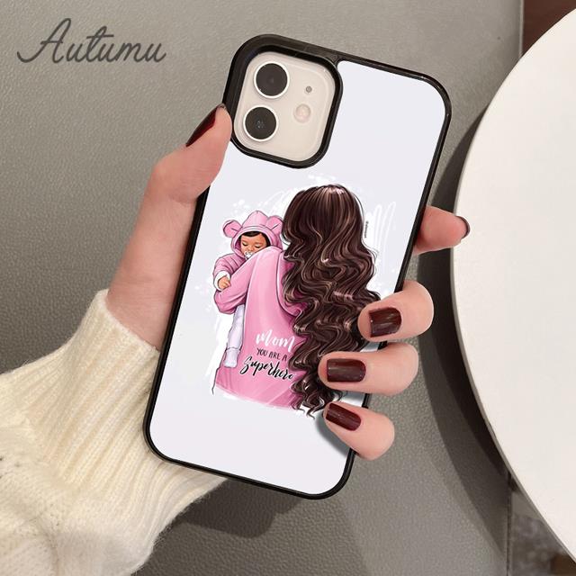 Чехол для телефона «Мама, мама, мама, девочка, королева» для iPhone 11, 12, 13, 14 Pro Max mini XR XS SE 2020, 7, 8 Plus, Samsung S21 S22