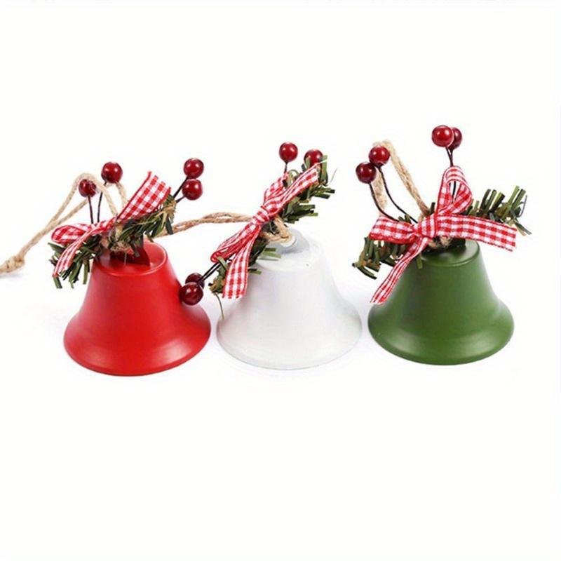 2pcs Jingle Bells Christmas Bell Metal Bell Ornament Tree Hanging Pendant for Christmas New Year Party Decorations