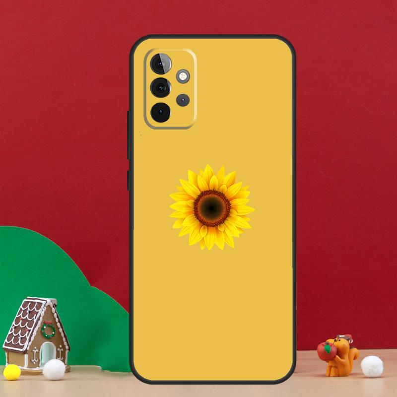 Цветочный чехол с ромашками и подсолнухами для Samsung Galaxy A56 A33 A13 A36 A23 A52 A32 A12 A54 A34 A14 A16 A53 A15 A35 A55 A17