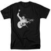 Мужская футболка с изображением Элвиса Пресли Black & White Guitarman S-5XL Лицензированная рок-футболка