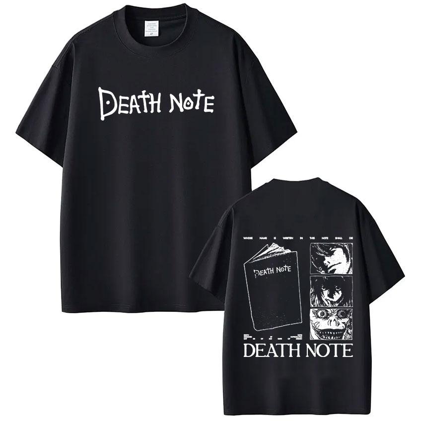 Anime Death Note Ryuk Yagami Light LLawliet Tshirts Unisex Women Cotton Casual Tee Shirt Fashion Y2K Short Sleeve Top Streetwear