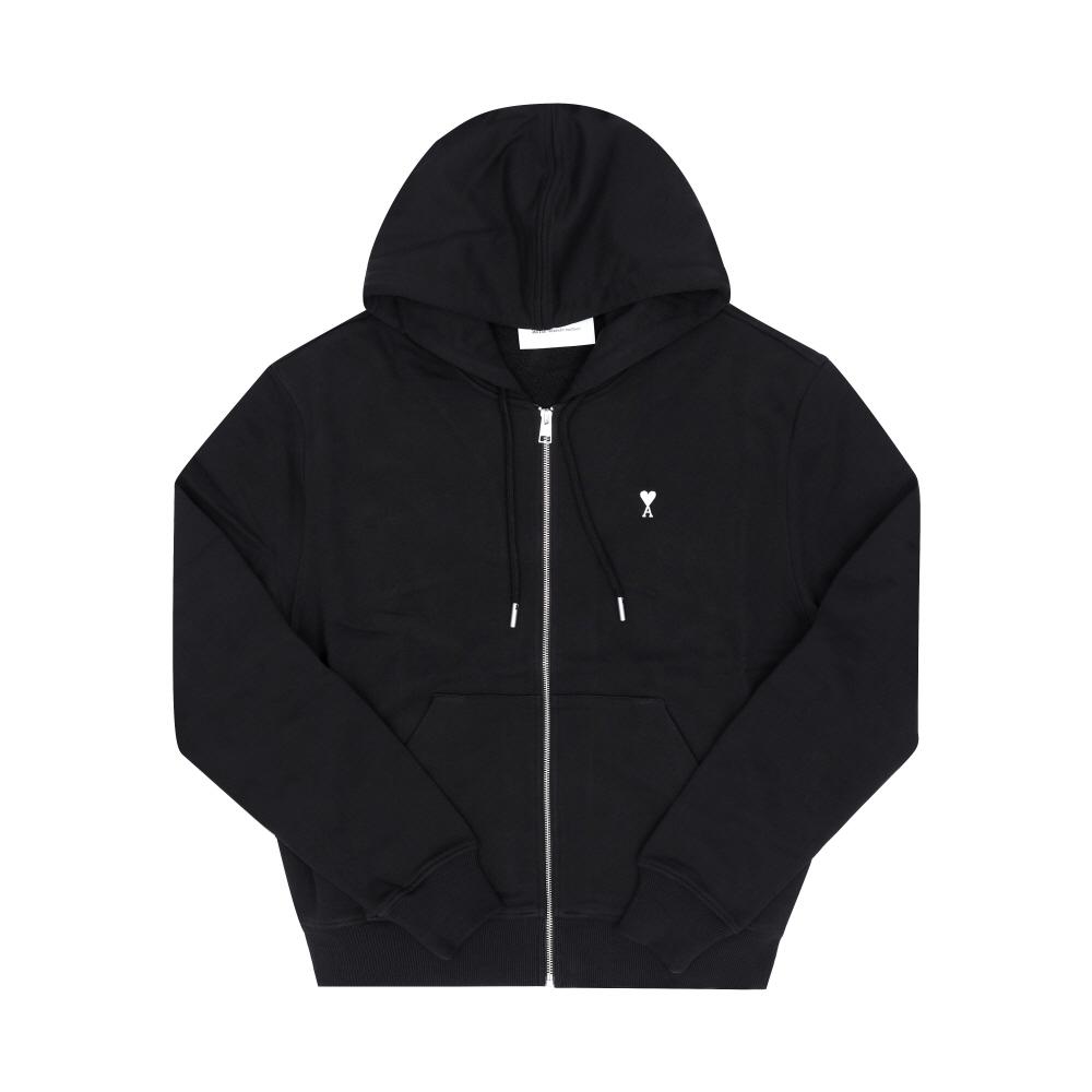 Ami Men S De Queue Small Heart Logo Zip Up Hoodie hSw765 730 045
