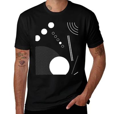 Abstract Circles And Lines Design Tshirt Work Comfort For Men Tshirt