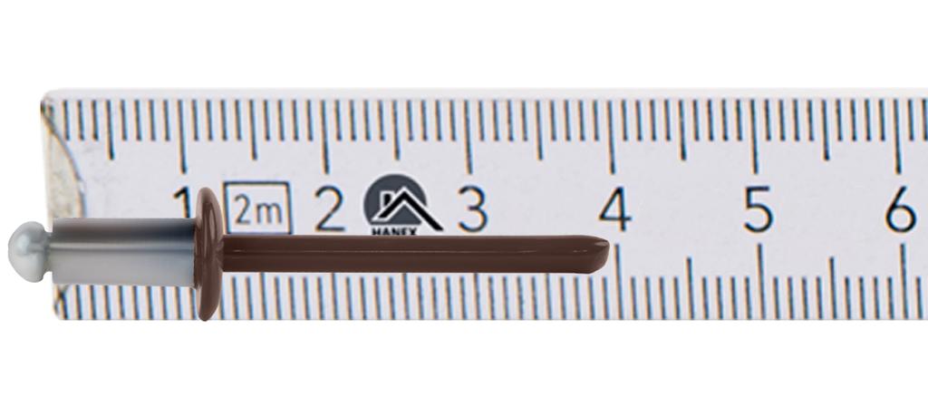 Aluminum open rivets 4.8x10mm RAL 8017