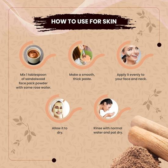 The Forest Herbs Натуральный уход от природы Чистый порошок сандала для маски для лица 100 грамм | Порошок чандана (Маска для лица для сияния и удаления загара)