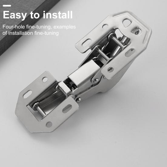 Петли для кухонных шкафов, нержавеющие, устойчивые к коррозии, многоцелевые, без предварительного сверления, сверхпрочные, с мягким закрыванием, скрытые петли