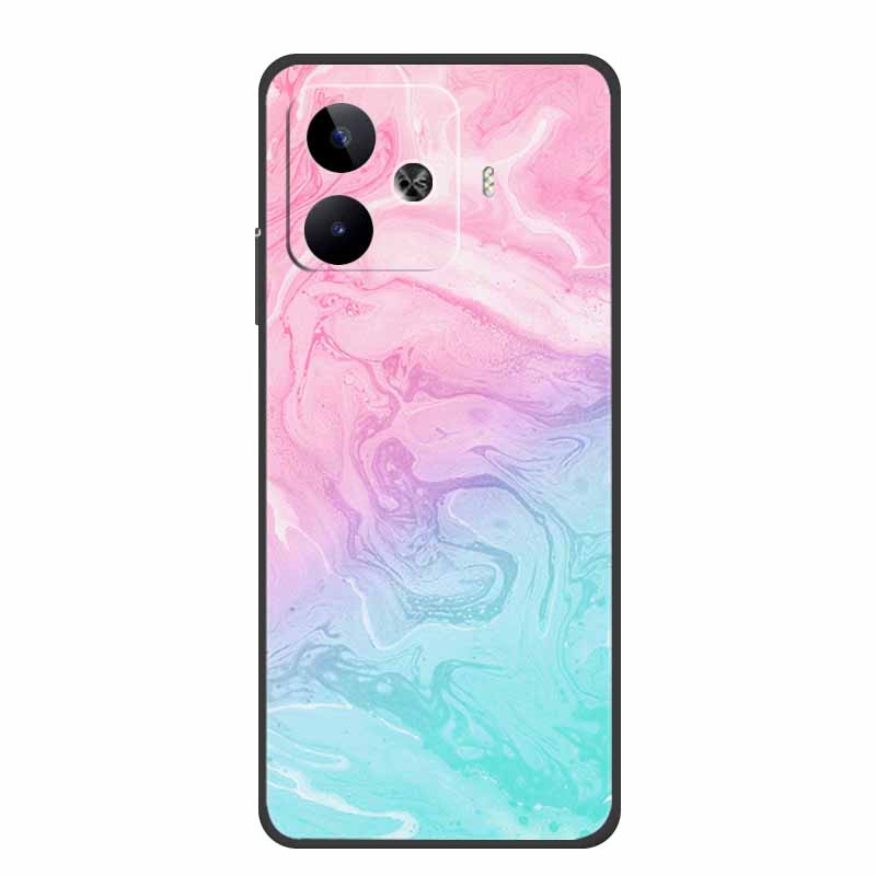Чехол для vivo iQOO Z9 Turbo Мраморный ТПУ Мягкий Силиконовый Задний Чехол Для iQOOZ9 Turbo V2352A Чехлы Для Телефона Ударопрочный Слюдяной Окрашенный Capa