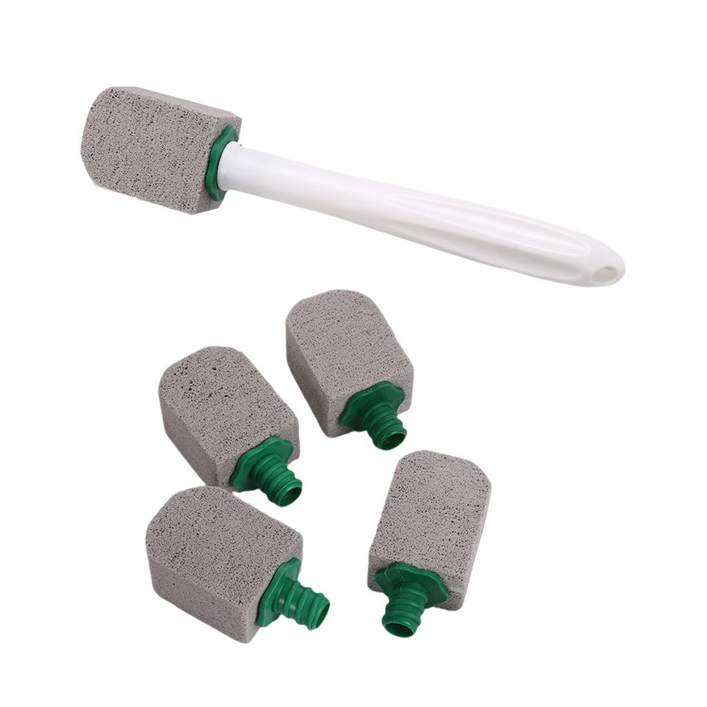 Pumice Toilet Brush With Extended Handle And Non Slip Grip For Effortless Stain Removal And Hygienic Bathroom Cleaning