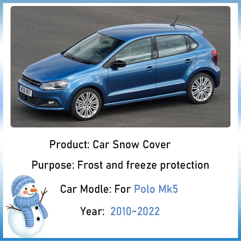 Зимний чехол от снега для автомобиля Volkswagen VW Polo Mk5 2010~ Skoda Rapid Vento Ameo 6R 6C 61 Аксессуары для защиты от солнца на лобовое стекло