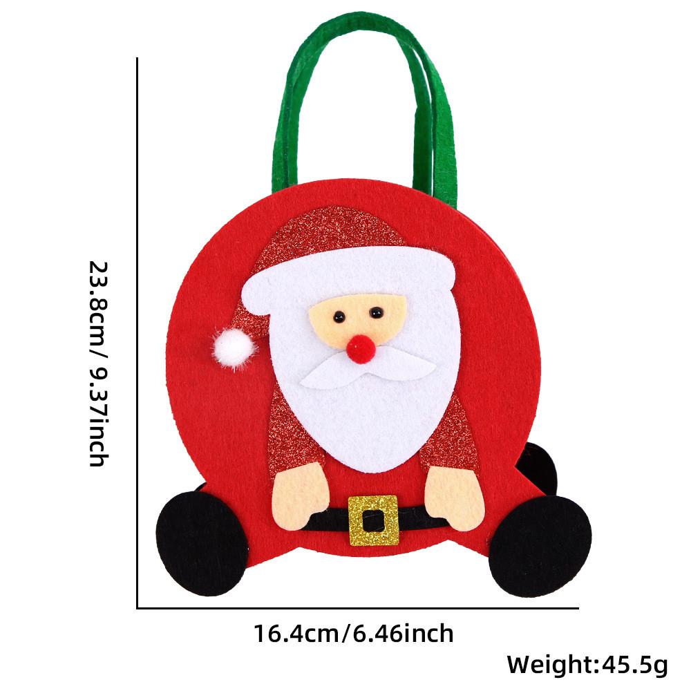 Charming Felt Christmas Handbag With Snowman Gift Box And Santa Claus Designs For Joyful Holidays