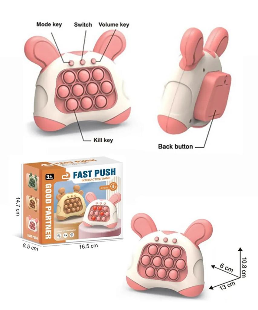 Модернизированная серия игровых приставок Quick Push, игрушки для детей, Push Bubble и Pop Light, антистрессовая сенсорная игрушка для взрослых