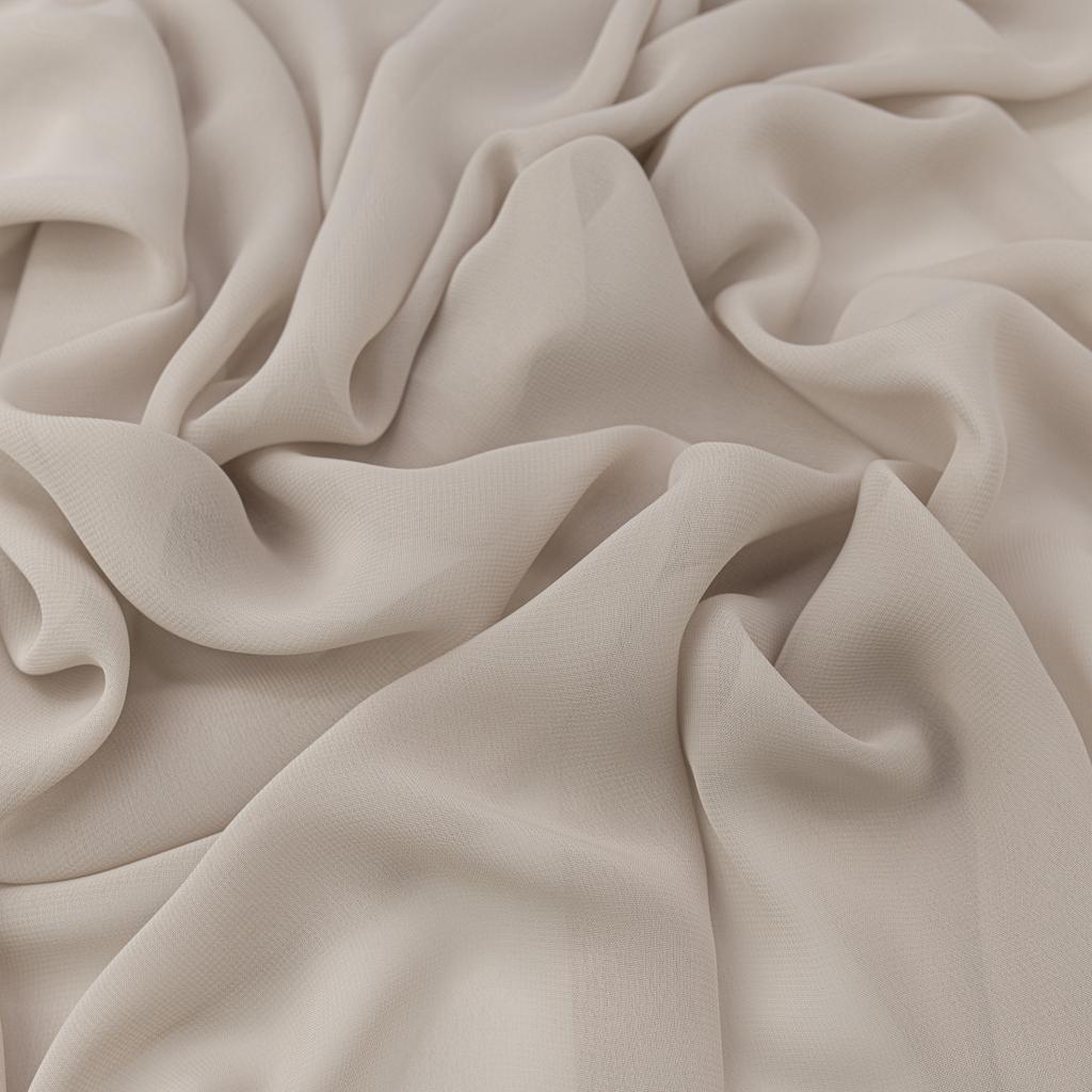 Beige chiffon material
