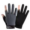 1 Pair Fishing Gloves Anti-Slip Breathable Two Finger Cut Rough Palm Great Friction Hands Protection Contrast Color Touch Screen