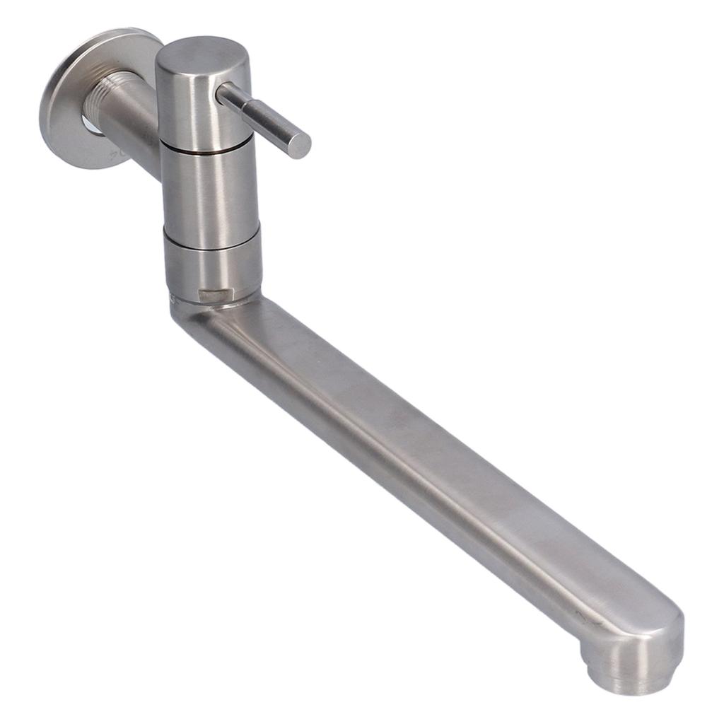 G1/2 Удлиненный водопроводный кран 304 нержавеющая сталь одинарный кран холодной воды для кухни балкона бассейна для мытья швабры