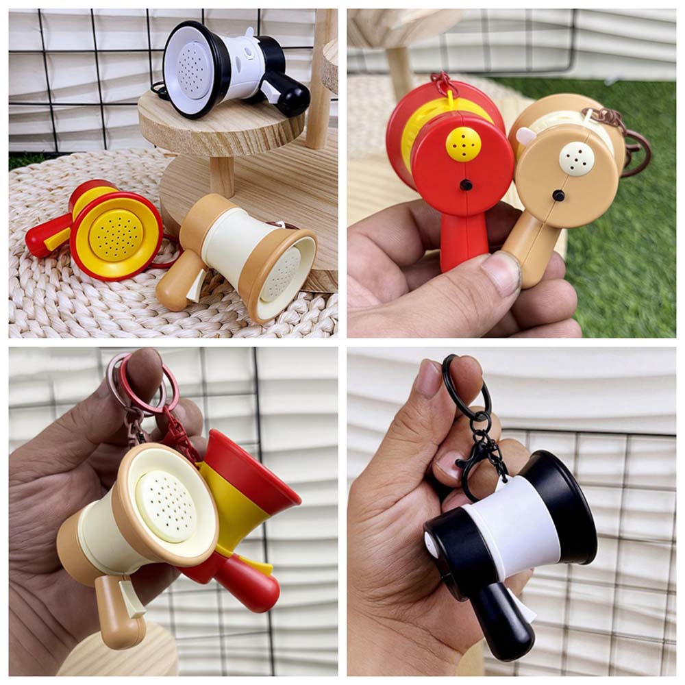 Loudspeaker Music Trumpet Key Chain Speaker Handheld Speakers Toy Home Decoration