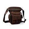 Mens Genuine Leather Design Casual Multifunction Messenger Crossbody Sling Bag Waist Hip Bum Fanny Pack Drop Leg Bag