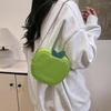 Girl Crossbody Bag Cute Apple PU Personality Women Shoulder Bag Simple Small Satchel Cartoon Shaped Coin Purse CLE